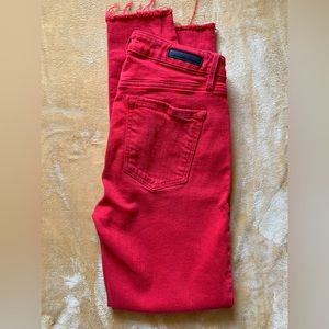 Sanctuary Denim bright red cropped skinny jeans size 27